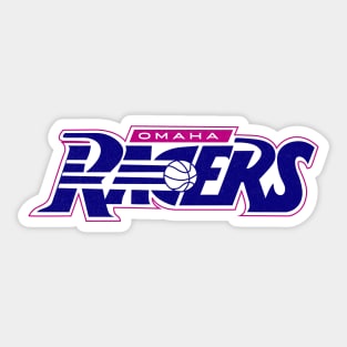 Defunct Omaha Racers Basketball Sticker